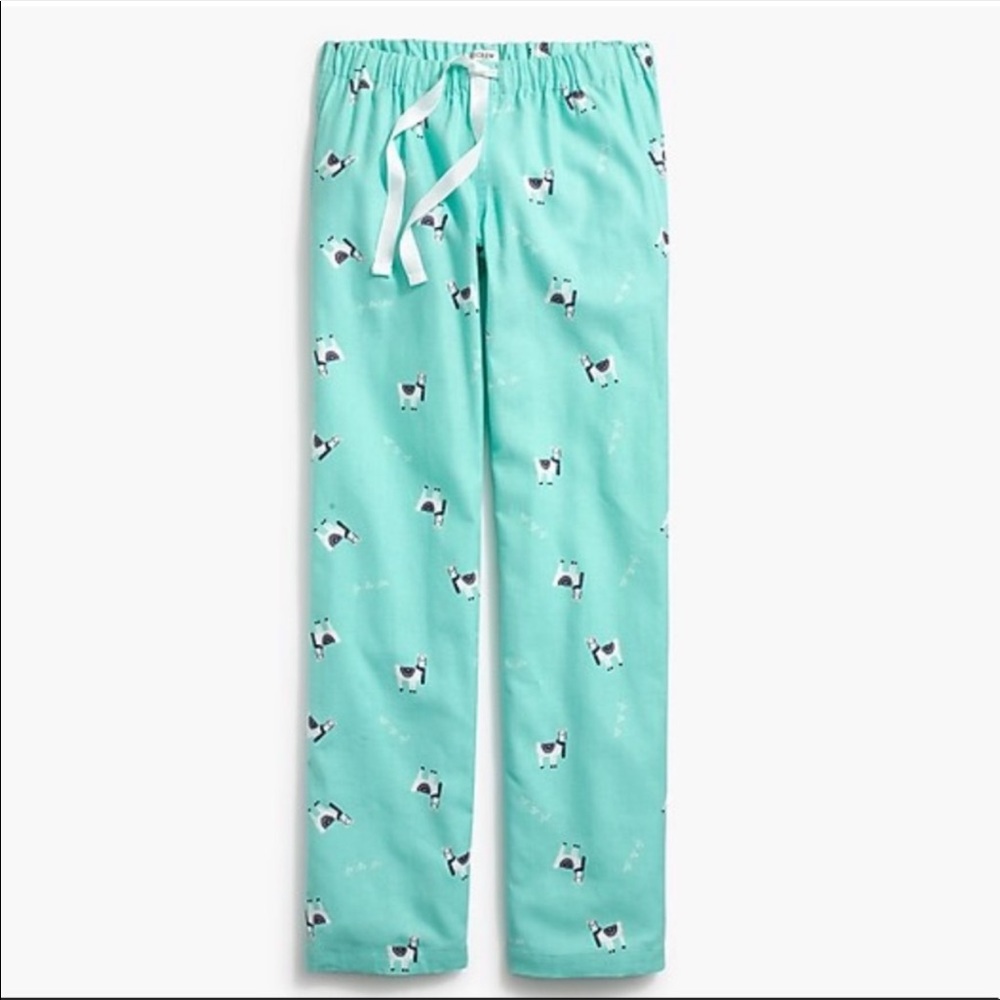Mint green llama pj pants